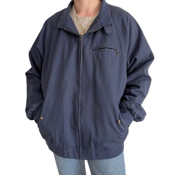 Pendleton Mens Blue Cotton Full Zip Sport Coat Jacket Plaid Lined Sz XL - Picture 3 of 8